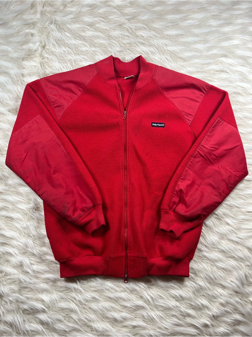 Vintage Helly Hansen Fleece Full Zip Men's L Red